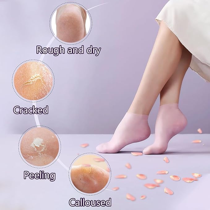 Multicoloured Natural Oil Spa Gel Socks (Pack of 2)