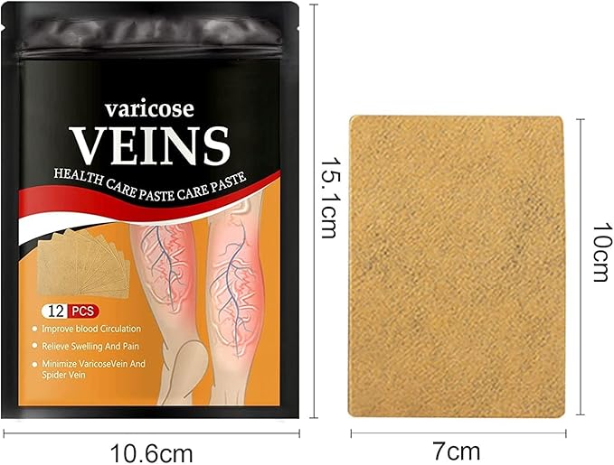 Varicose Veins Treatment Patch,12 Pcs Varicose Veins Remover for Legs Patch Spider Veins Removal for Legs Patch