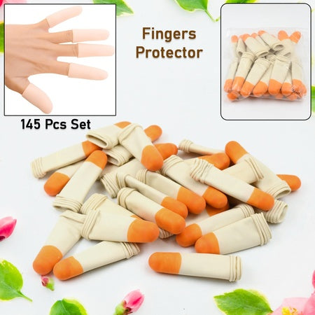 Finger Caps Silicone Finger Protectors Sleeves (Finger Cots 145 Pcs Set Approx)