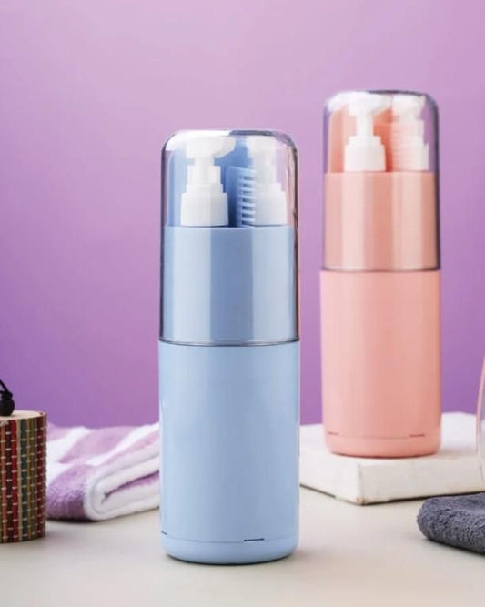 Travel kit 6 in 1,Toothbrush & Toothpaste Holder, Shampoo & Shower Gel Dispenser