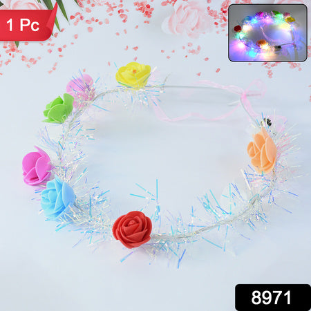 Led Flower Crown Headband Multicolor Light-up (1 Pc)