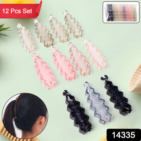 Plastic Hair Claw Clips Strong Clips (12 Pc Mix Color) Hair Accessories