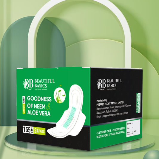 0984 Sanitary Pads For Women With Goodness Of Neem Aloe Vera Ultra Thin Leakage Protection Ph Balance With Antibacterial Anion Chip (155 Mm 24 Pads)