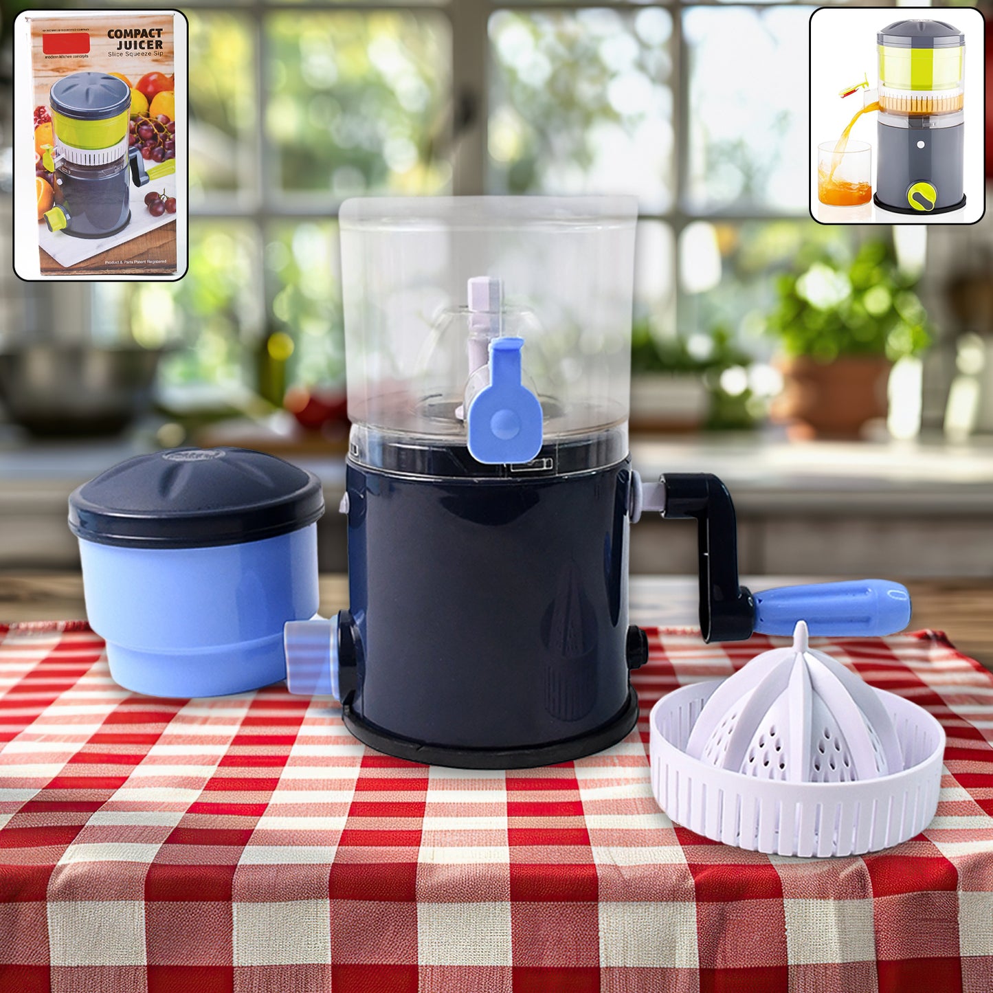 Ritu Hand Operated Compact Manual Juicer (Multicolor 1 Pc)