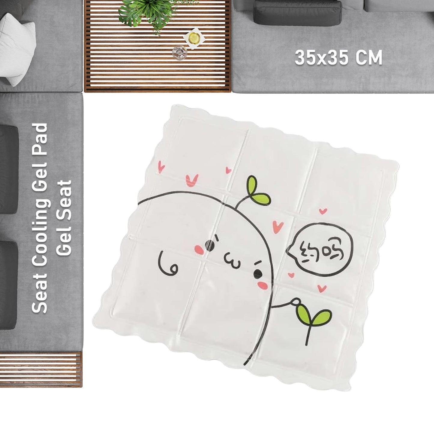Ice Pad Cartoon Cute Summer Gel Cooling Office Cushion (3535 Cm 1 Pc)