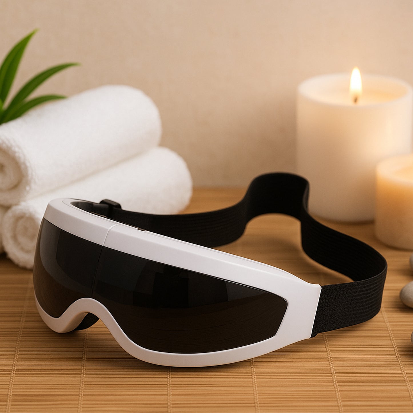 Electric Eye Massager With Adjustable Elastic Band (1 Pc)