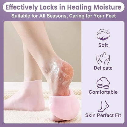 Multicoloured Natural Oil Spa Gel Socks (Pack of 2)