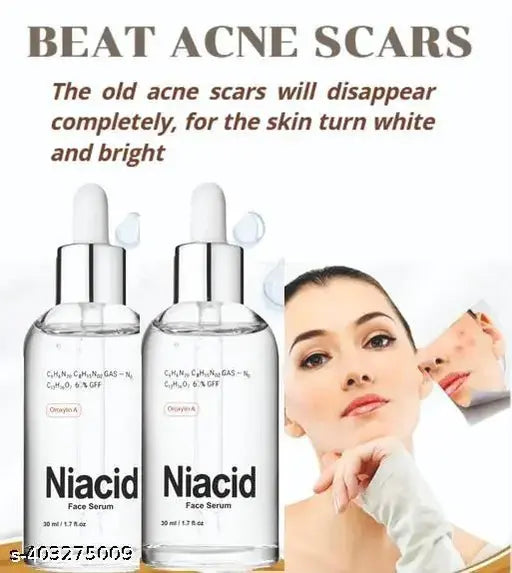 Niacid Face Serum -Skin Brightening & Anti-Aging Formula Repairs and Hydrates (Pack of 2)