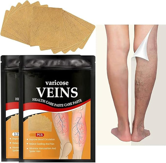Varicose Veins Treatment Patch,12 Pcs Varicose Veins Remover for Legs Patch Spider Veins Removal for Legs Patch