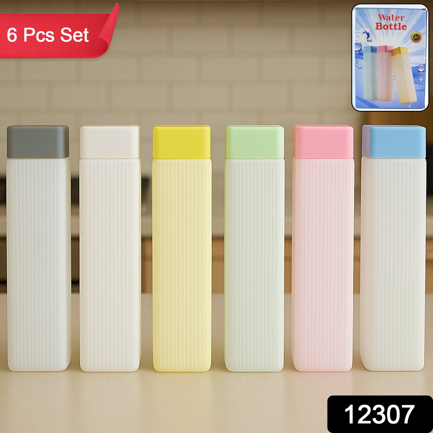 Bpa Plastic Leak proof Hydration Water Bottles (6 In 1)