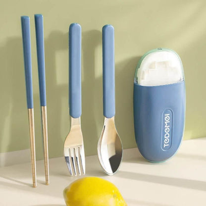 Outdoor Camping Set Portable Office Worker Chopsticks Spoon Two-Piece Set