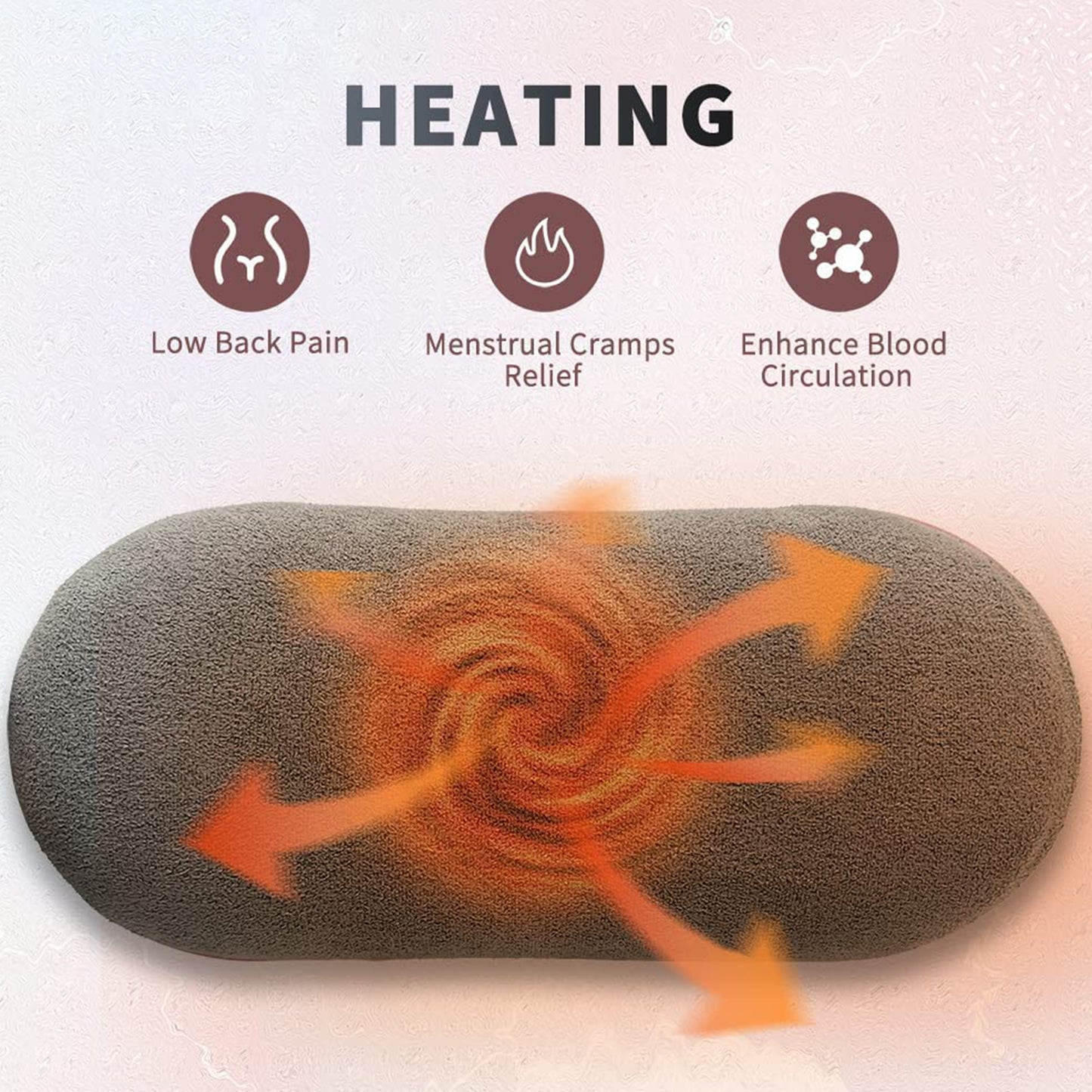 Period Cramp Relief Massager with Heating Pad for Back Pain Rechargeable Smart Warm Palace Belt (1 Pc)