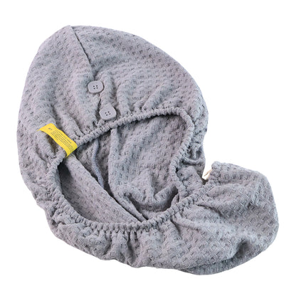 Premium Soft Microfiber Hair Drying Towel Wrap Cap (1 Pc)
